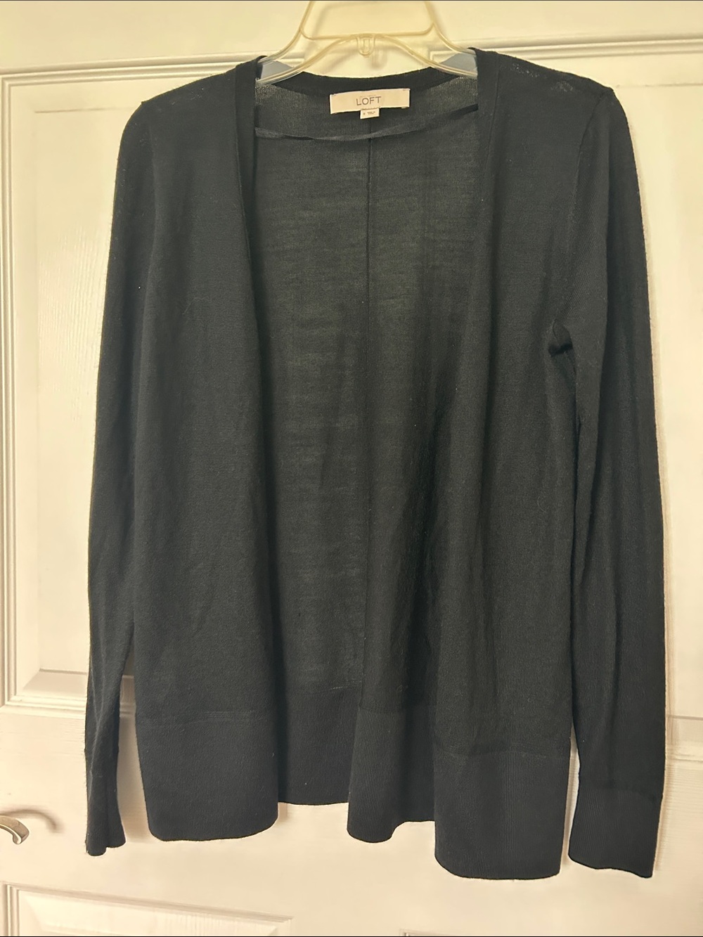 LOFT Black Lightweight Open-Front Women's Cardigan, Sz. S.